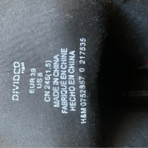 H&M Patent Leather Burgundy Platform Combat Boots - Picture 2 of 2